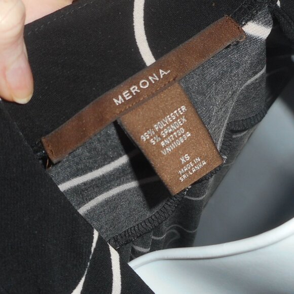 Vintage Y2K faux wrap dress back with white circles, size XS - Picture 4 of 5